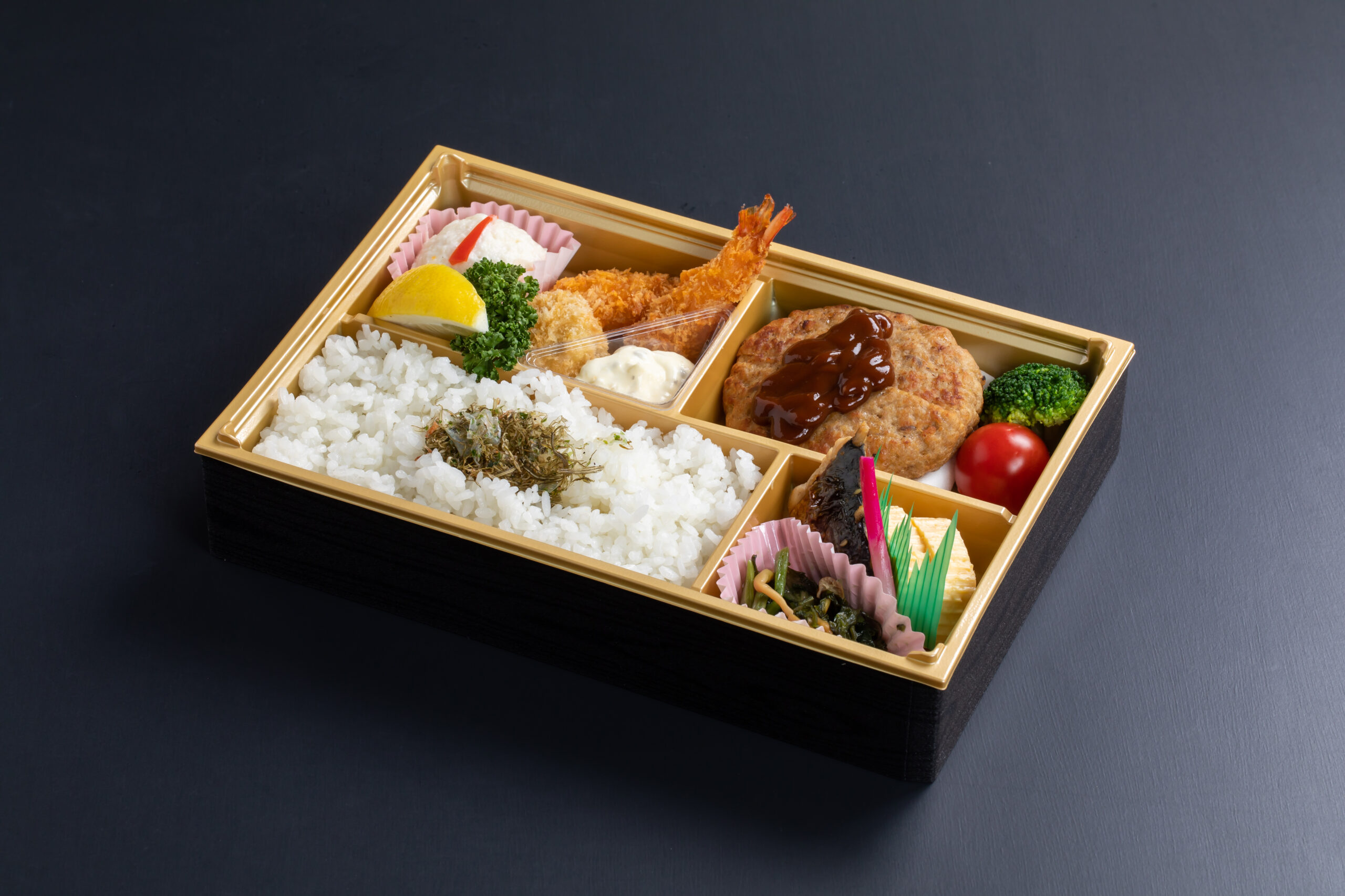 デミハンバーグ弁当 おりがみ